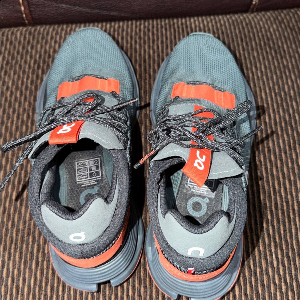 On Cloudnova Juniper Green Orange Cloudtec Shoes … - image 4